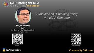 Simplified BOT building using the IRPA Recorder