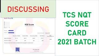 TCS NQT result score card 2021 batch discussion #tcs #nqt #scorecard