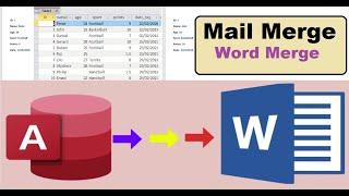 How to send access data to Word using Mail merge