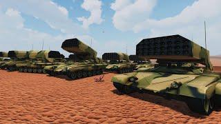 500 TOS-1 THERMOBARIC MLRS + 500 TANKS vs 3 MILLION ZOMBIES