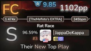 9.9⭐ JappaDeKappa | Enter Shikari - Rat Race [TheMefisto's EXTRA] +HDDT 96.59% FC #3 | 1102pp - osu!