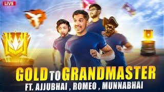 Rank Push Gold To Grandmaster With OG Squad || Free Fire Live || Desi Army