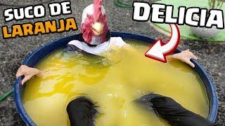 FIZ UMA PISCINA DE SUCO DE LARANJA DE POBRE E FIQUEI RELAXADO 