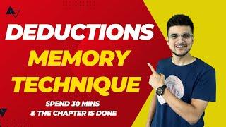 Deductions - Memory Technique | Inter & Final | CA Amit Mahajan | CA CMA