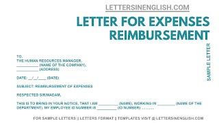 Application Letter for Expenses Reimbursement – How To Write a Letter for Reimbursement of Expenses