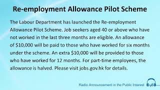 Re-employment Allowance Pilot Scheme