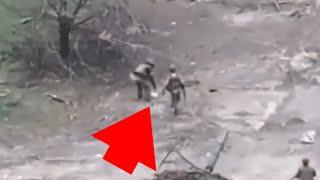 Russian Infanty Try Remove Anti Tank Mine But Triggers It Instead