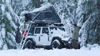 Relaxing SOLO Winter Camping in my Jeep