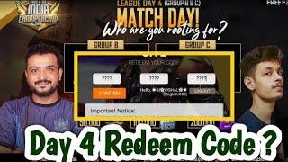 Day 4 Redeem code ||Free Fire FFIC2020 Redem Code|| Turnament Redeem Code