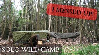 Solo Wild Camp with a Bug Net - I MESSED UP!  Wild Blueberries & Helikon Tex Bergen