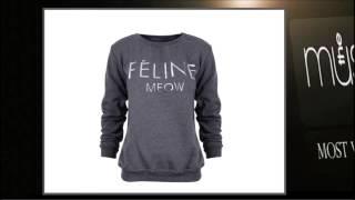 Musthaves Trui | Feline Meow Sweater zilver