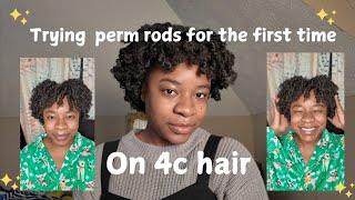 First-Time Perm Rod Set on 4C Hair: Achieving Defined, Bouncy Curls! ️