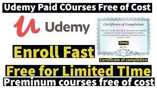 01 Mar | Udemy Coupon Code 2022 | Udemy Free Online Courses with Certificate | premium courses FREE