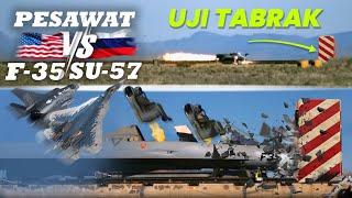 RUSIA vs AMERIKA!! UJI TABRAK Pesawat Jet F-35 vs SU-57. Ini tentang