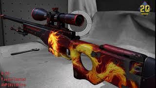 AWP Wildfire - Skin Wear Preview