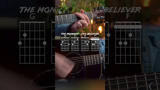 The Monkees - I'm A Believer Guitar Tutorial - 4 chord songs beginners