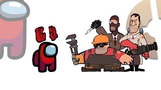 Mini Crewmate Kills Team Fortress 2 Characters - Part 2 | Among Us