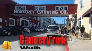 Cannery row full walk in Monterey CA in 4k