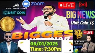 Ultravers Coin Webinar Today | Ubit & Ultravers Coin Zoom Meeting | Creator Brij Mohan Singh Live