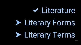 Literary Forms & Terms | English Literature in Tamil