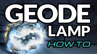 How to make an LED Geode Lamp with a HUGE Quartz Crystal