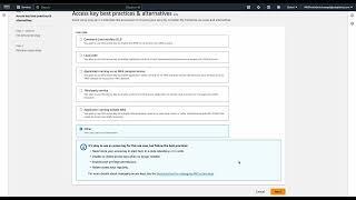 AWS configuration details