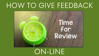 How to give feedback when teaching online #teaching online #online teaching