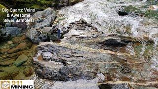 Quartz Stringer Veins & Silver Running Through A Bedrock Creek!