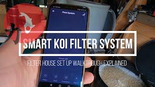 Smart Koi Filter House system **walkthrough explained**  uvc sieve fluidized bed eazypod setup DIY