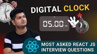 ⏰ Build a Digital Clock in React JS | Real-Time Clock with Core CSS & JavaScript 