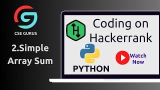 2.Simple Array sum || Hackerrank || Python