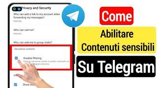 Come abilitare i contenuti sensibili su Telegram 2024 (iOS)|Abilita Telegram per contenuti sensibili