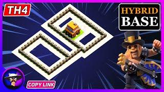 Ultimate BEST TH4 HYBRID/TROPHY[defense] Base 2021!! Town Hall 4 Hybrid Base Design - Clash of Clans