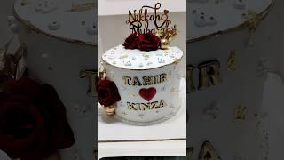 Nikah cake design by ZB.  Zahra bakes. #cake #nilkahcake#viralshorts #shortfeeds #cakedecorating