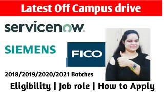 Latest off campus recruitment | off campus drive for 2021 batch | 2020 | 2019