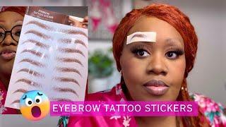 Eyebrow tattoo stickers from Amazon / Trying Tattoo Eyebrows for the first time / OMG / A Must See 🫣