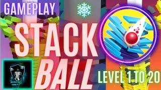 Stack Ball - Crash Platforms | Gameplay ( Level 1 to 20 )  Multiple Pro Gaming  | stack ball game