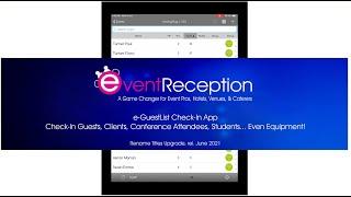 e-GuestList Check-In App - Check-In Guests/Clients/Attendees/Equipment and more | EventReception