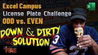 Excel Campus License Plate Challenge: The Down & Dirty Edition