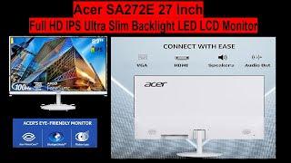 Acer 27 inch Ultra Slim Monitor Unboxing & Review | Acer SA272E 27 Inch Monitor #acer #monitor