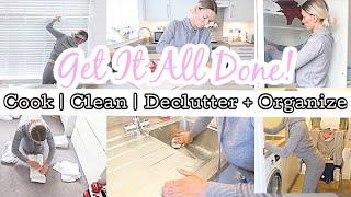 GET IT ALL DONE // CLEAN WITH ME // DECLUTTER // ORGANISE + COOK WITH ME // CLEANING MOTIVATION