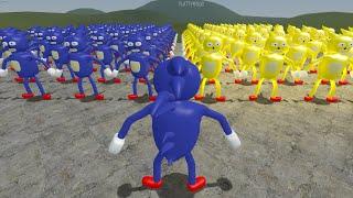 What if I Become Sonic 3D Sanic Clones Memes in Garry's Mod!