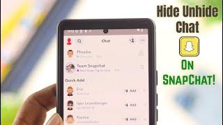 How to Hide Chat on Snapchat! [Hide/Unhide Conversation]