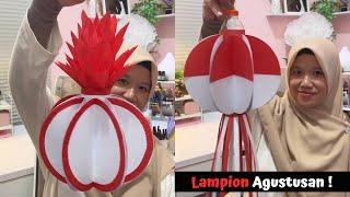 Tutorial lampion NANAS merah putih dari kertas spesial 17 agustus !