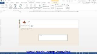 Word 2013 Tutorial Mail Merge Microsoft Training Lesson 18.1