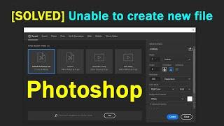 Solved: Can't Create/Open new File - Photoshop CC - create new file unclickable in Photoshop