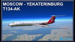 Moscow (UUWW) to Yekaterinburg (USSS) | Tupolev 134-AK | X-Plane 11