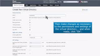 Plesk: How to Create a Virtual Directory