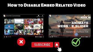 How to Youtube Embed Related Video Disable