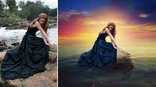 Making Fantasy Photoshop Manipulation Tutorial | Sunset Light Effect